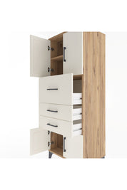 Hyperion Dolap 2 Raflı 3 Çekmeceli 4 Kapaklı 60x44x163 - S53M055V7B