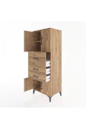 Hyperion Dolap 2 Raflı 3 Çekmeceli 4 Kapaklı 60x44x163 - S53M055V9B