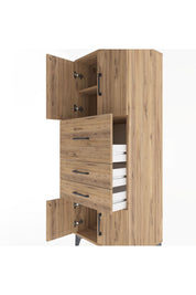 Hyperion Dolap 2 Raflı 3 Çekmeceli 4 Kapaklı 60x44x163 - S53M055V9B