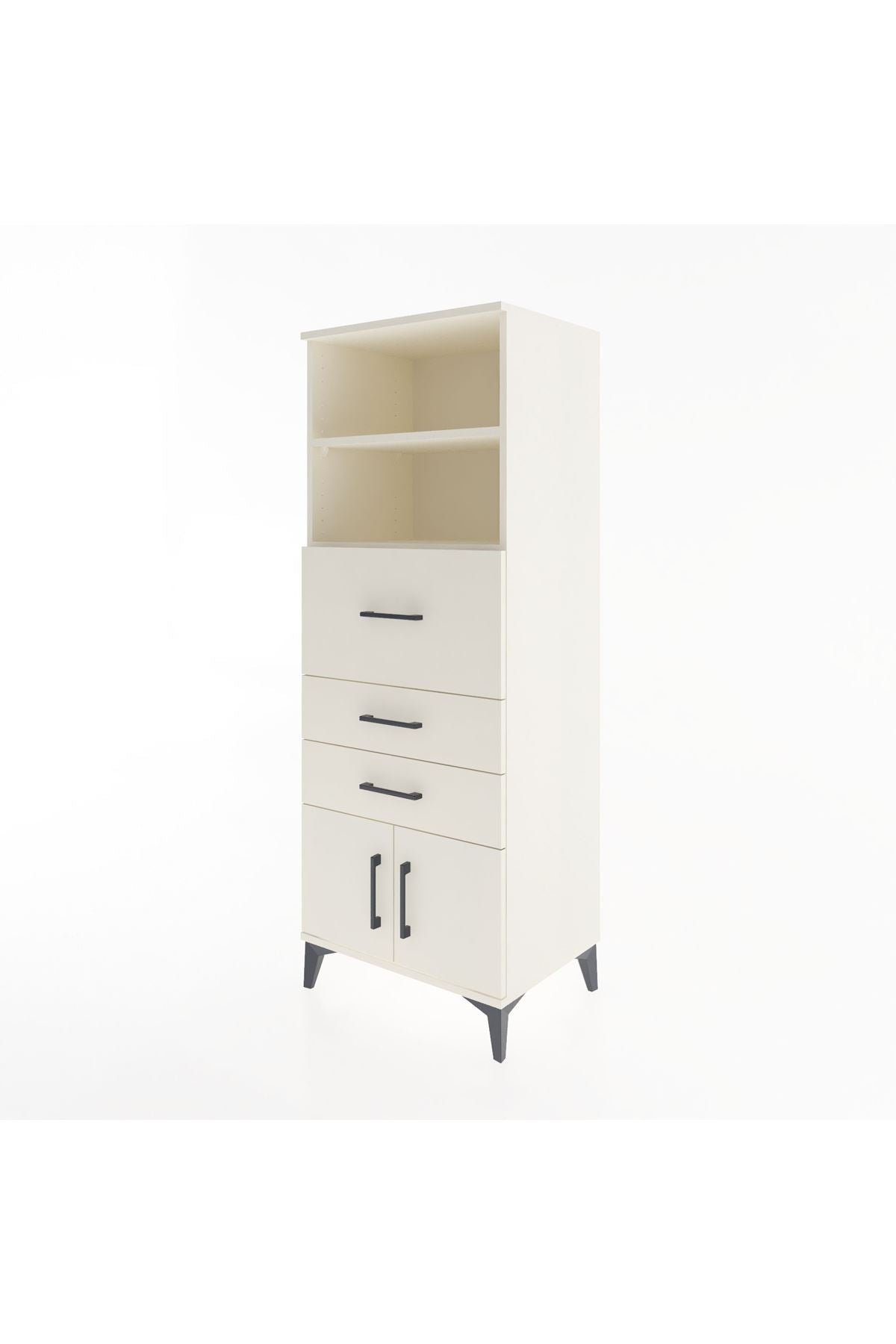 Hyperion Dolap 2 Raflı 3 Çekmeceli 2 Kapaklı 60x44x163 - S53M056V1B