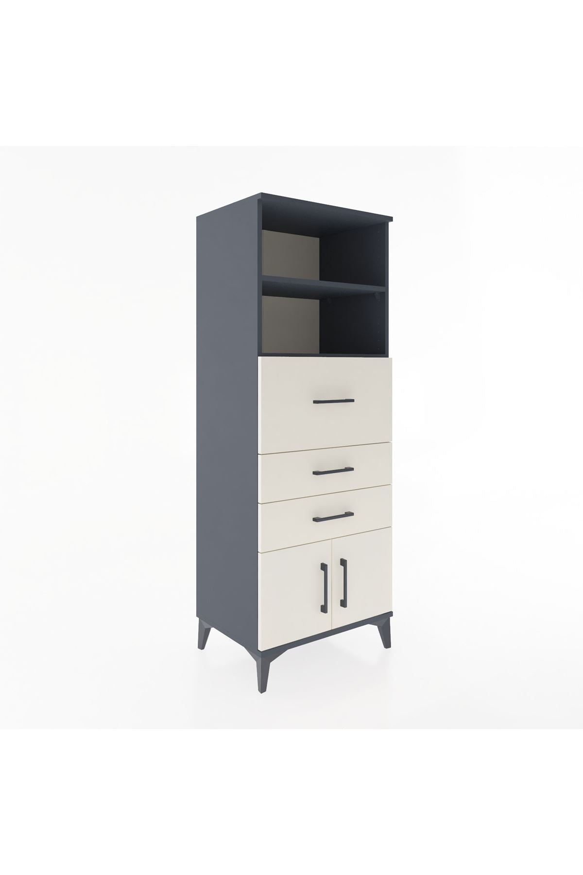 Hyperion Dolap 2 Raflı 3 Çekmeceli 2 Kapaklı 60x44x163 - S53M056V4B