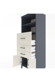 Hyperion Dolap 2 Raflı 3 Çekmeceli 2 Kapaklı 60x44x163 - S53M056V4B
