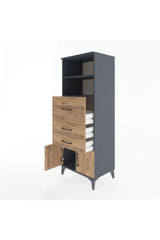 Hyperion Dolap 2 Raflı 3 Çekmeceli 2 Kapaklı 60x44x163 - S53M056V6B