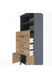 Hyperion Dolap 2 Raflı 3 Çekmeceli 2 Kapaklı 60x44x163 - S53M056V6B