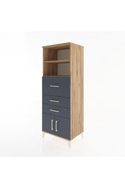 Hyperion Dolap 2 Raflı 3 Çekmeceli 2 Kapaklı 60x44x163 - S53M056V8B