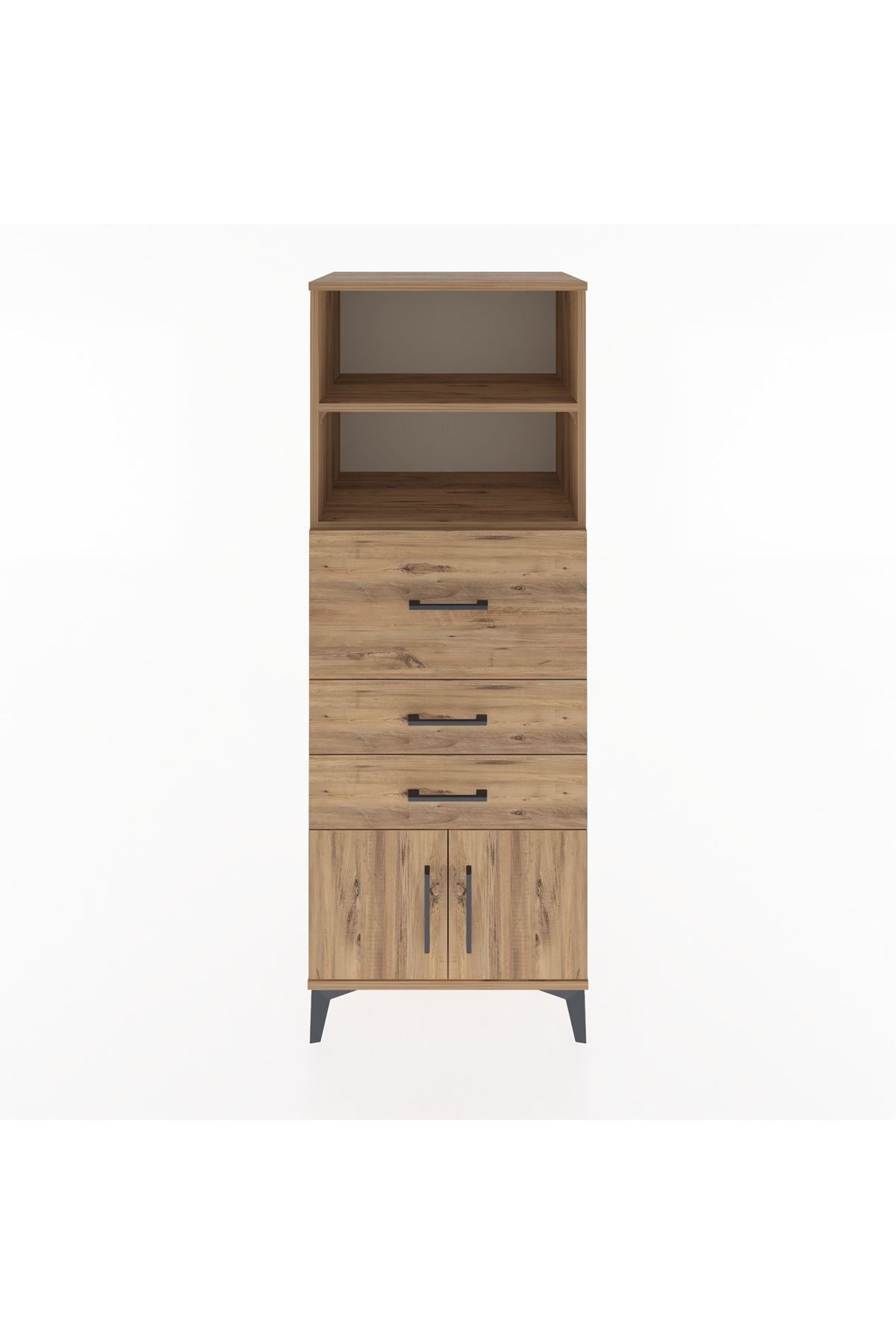 Hyperion Dolap 2 Raflı 3 Çekmeceli 2 Kapaklı 60x44x163 - S53M056V9B