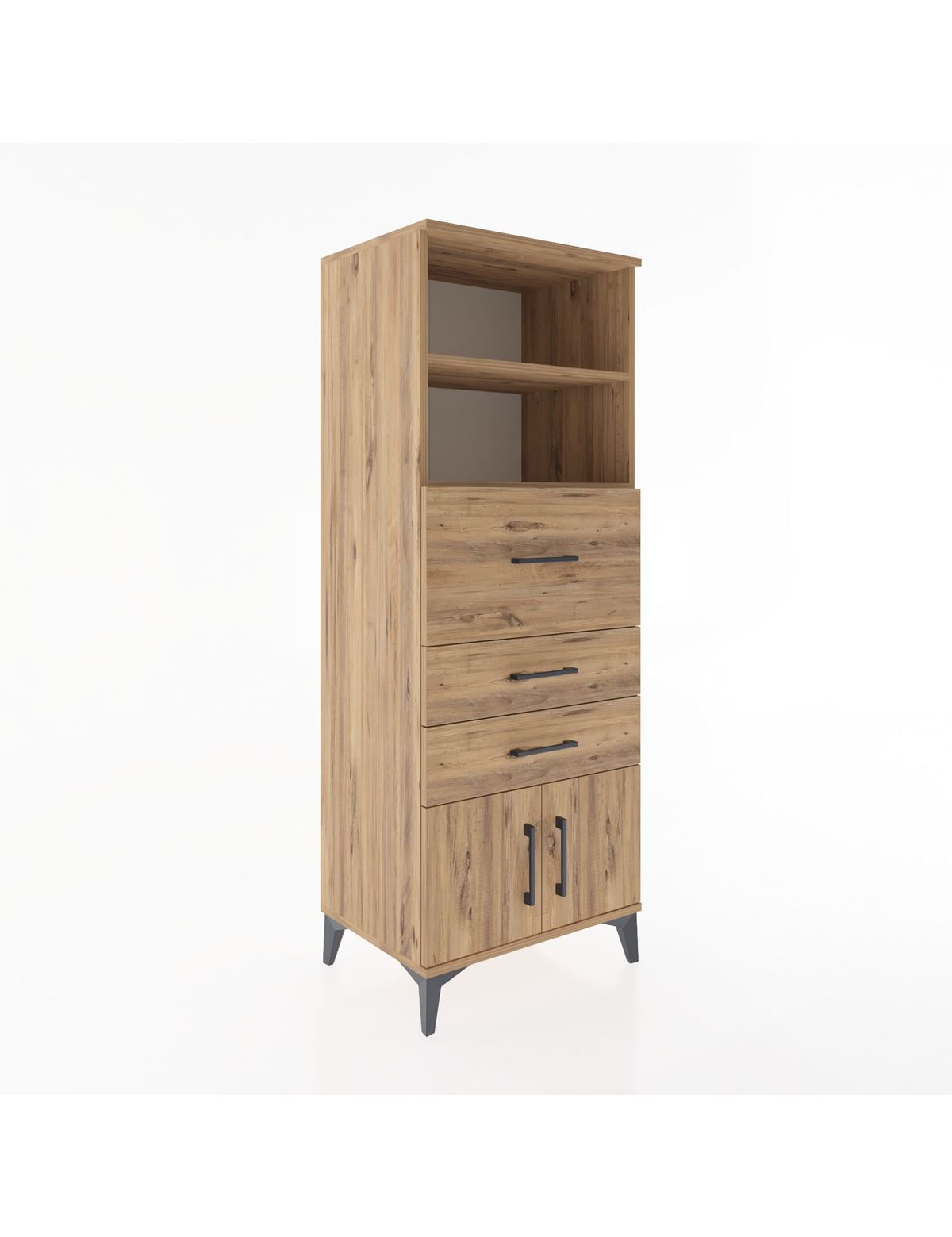 Hyperion Dolap 2 Raflı 3 Çekmeceli 2 Kapaklı 60x44x163 - S53M056V9B