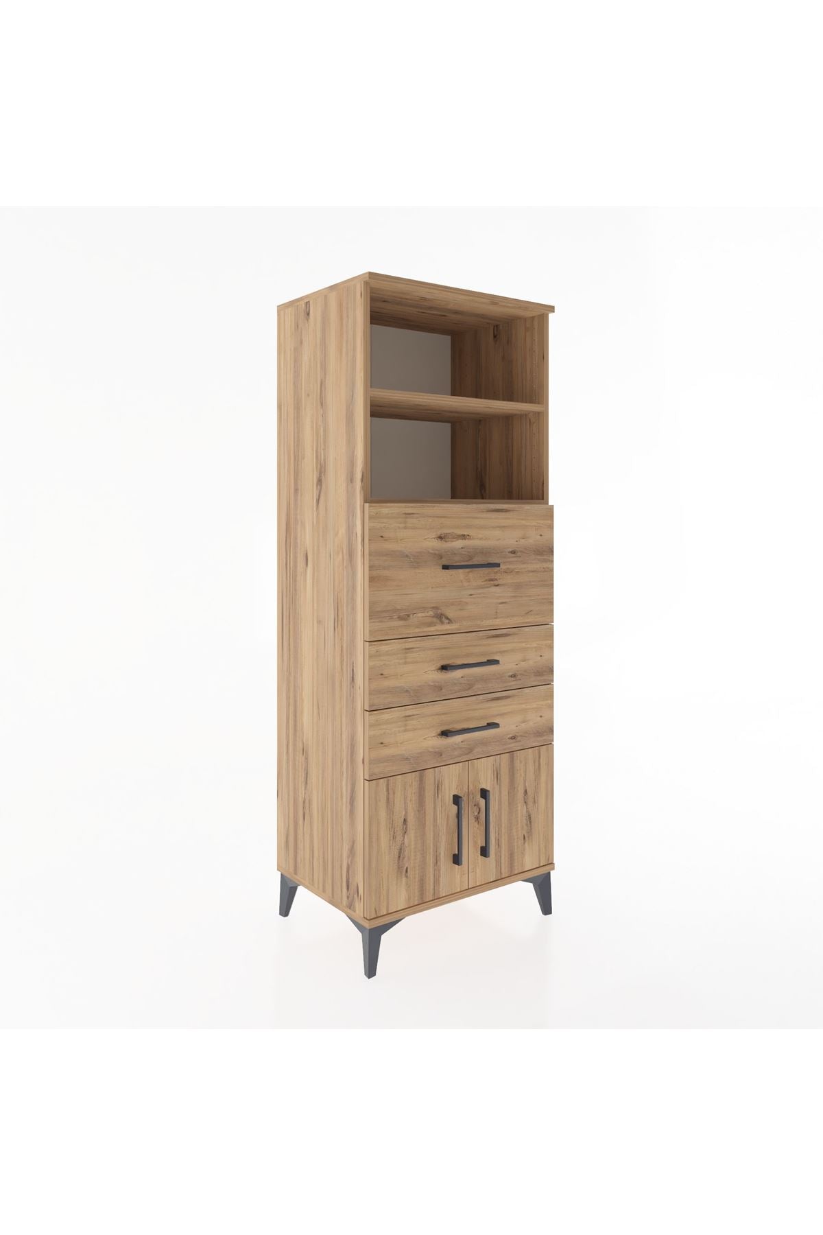Hyperion Dolap 2 Raflı 3 Çekmeceli 2 Kapaklı 60x44x163 - S53M056V9B