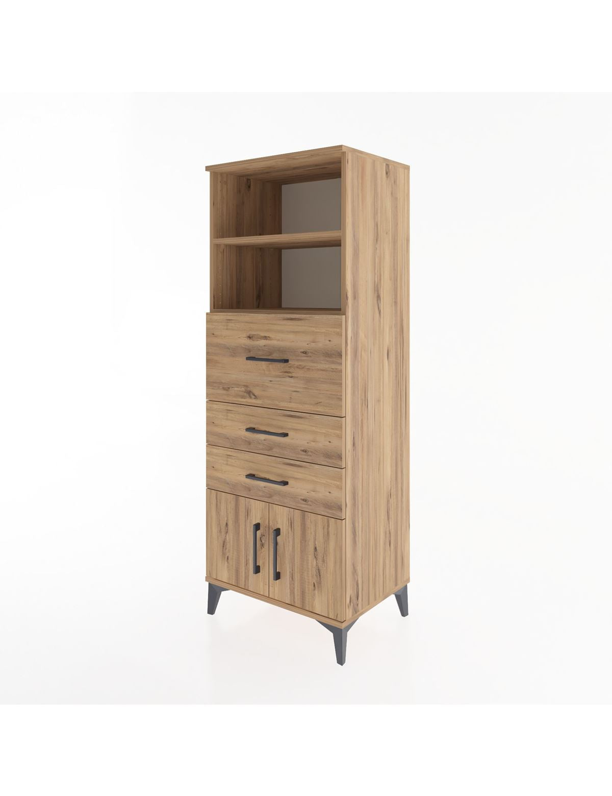 Hyperion Dolap 2 Raflı 3 Çekmeceli 2 Kapaklı 60x44x163 - S53M056V9B