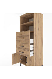 Hyperion Dolap 2 Raflı 3 Çekmeceli 2 Kapaklı 60x44x163 - S53M056V9B