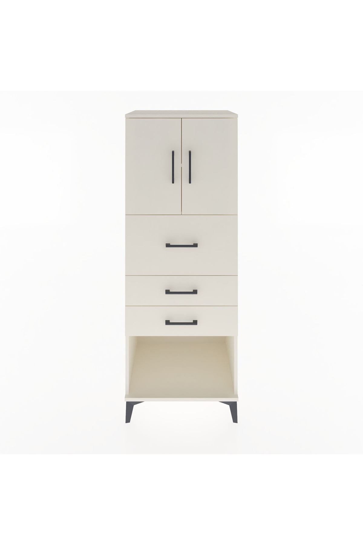 Hyperion Dolap 2 Raflı 3 Çekmeceli 2 Kapaklı 60x44x163 - S53M057V1B