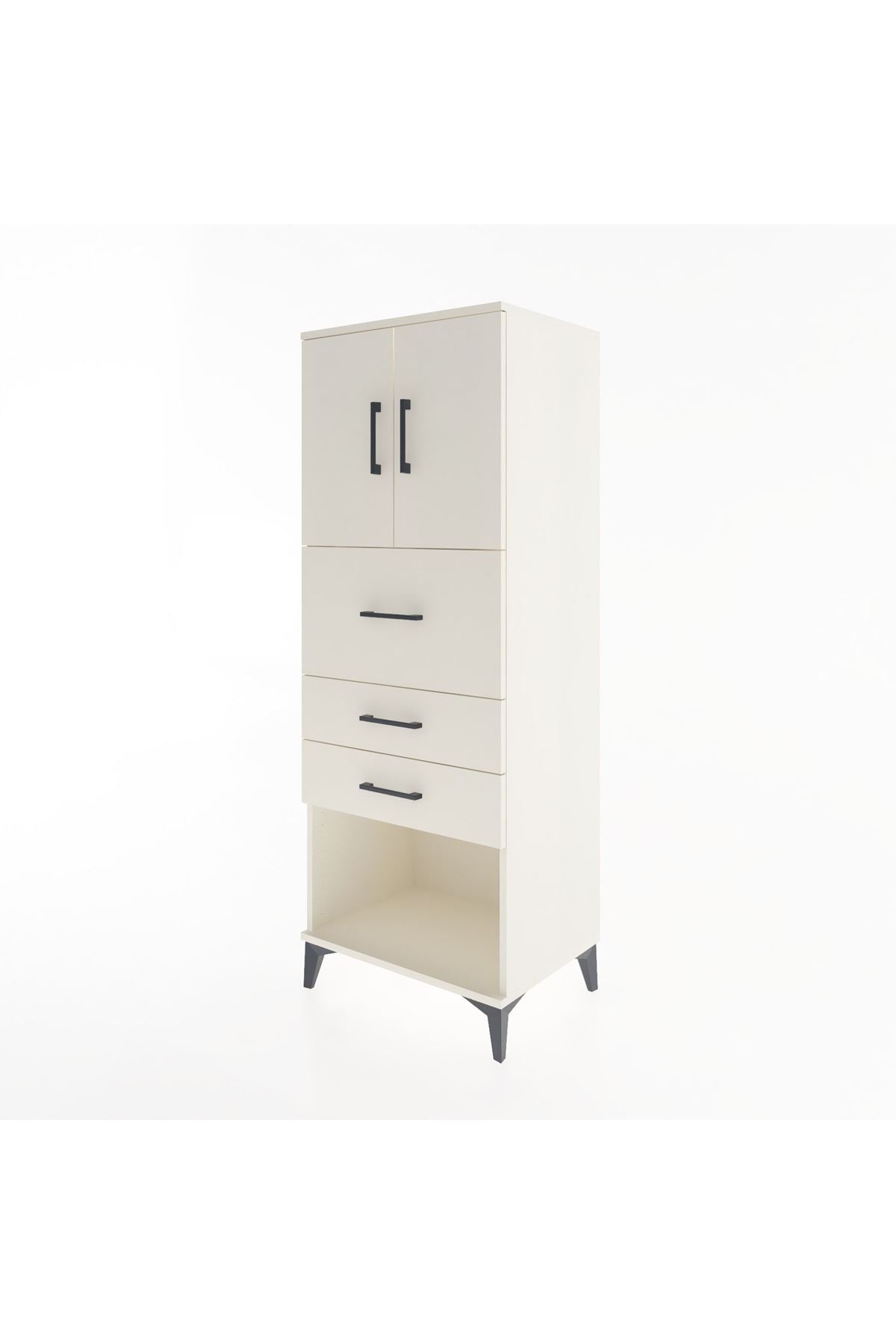 Hyperion Dolap 2 Raflı 3 Çekmeceli 2 Kapaklı 60x44x163 - S53M057V1B