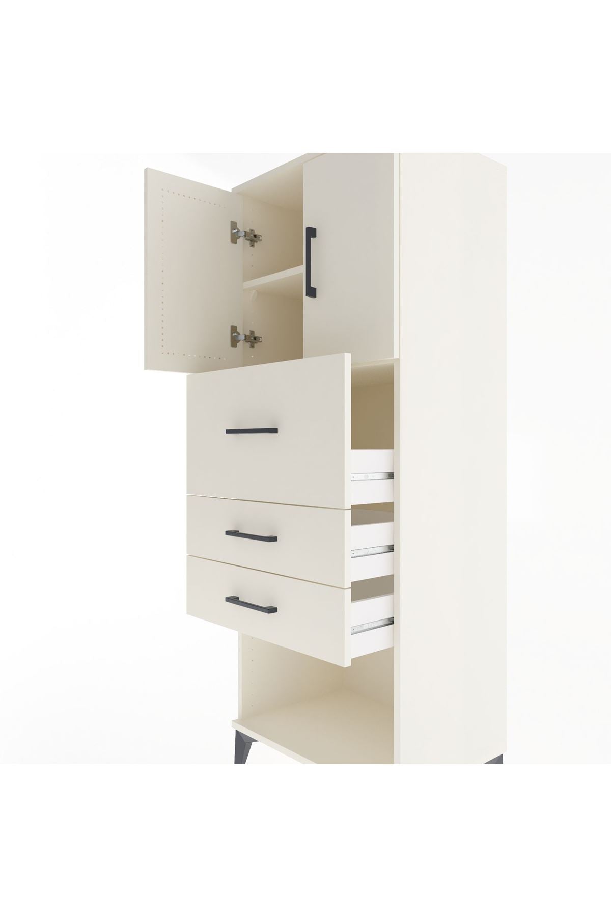 Hyperion Dolap 2 Raflı 3 Çekmeceli 2 Kapaklı 60x44x163 - S53M057V1B