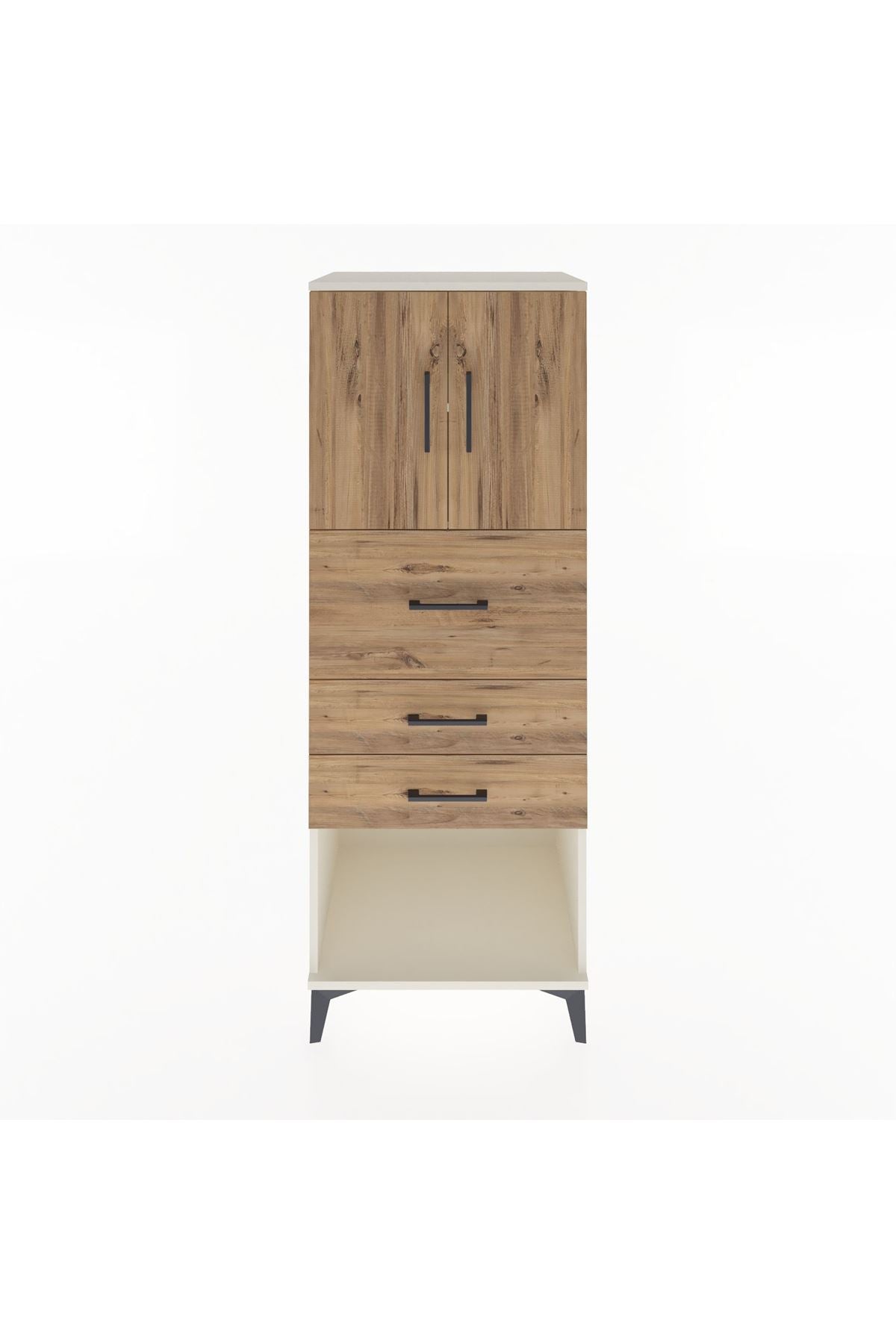 Hyperion Dolap 2 Raflı 3 Çekmeceli 2 Kapaklı 60x44x163 - S53M057V3B