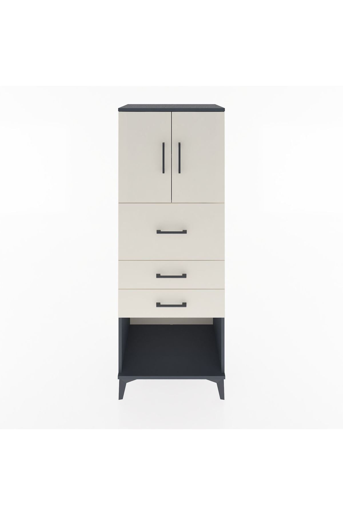 Hyperion Dolap 2 Raflı 3 Çekmeceli 2 Kapaklı 60x44x163 - S53M057V4B