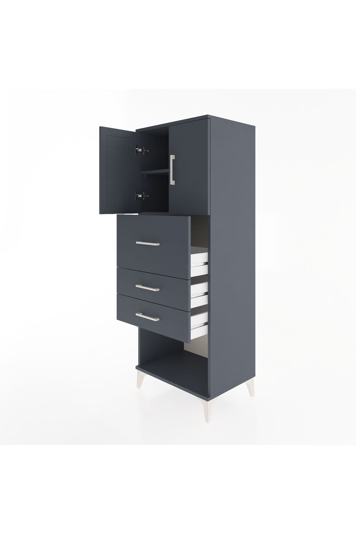 Hyperion Dolap 2 Raflı 3 Çekmeceli 2 Kapaklı 60x44x163 - S53M057V5B