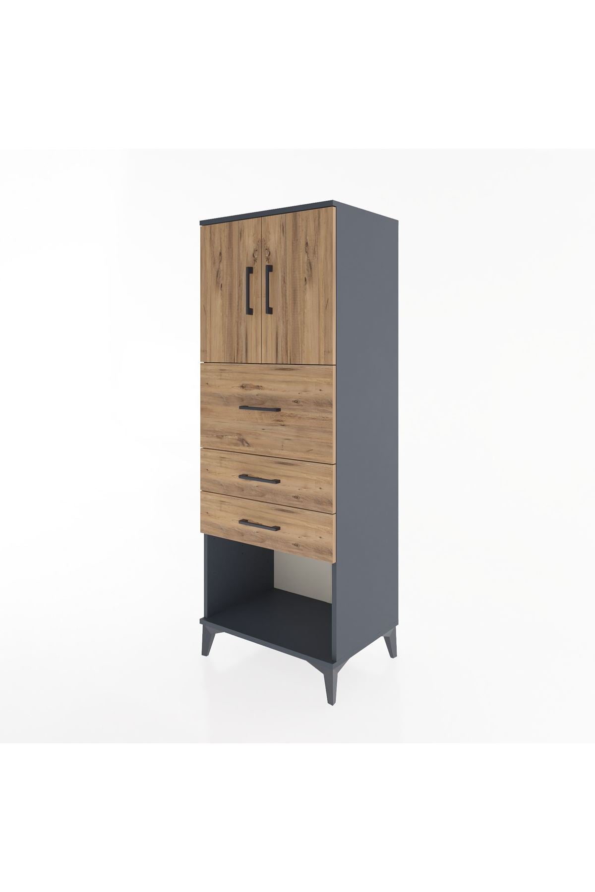 Hyperion Dolap 2 Raflı 3 Çekmeceli 2 Kapaklı 60x44x163 - S53M057V6B