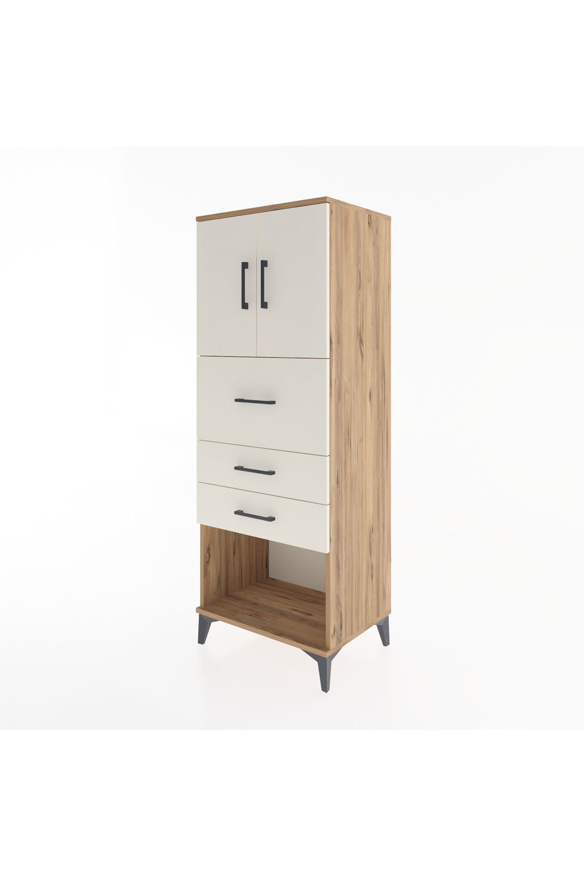Hyperion Dolap 2 Raflı 3 Çekmeceli 2 Kapaklı 60x44x163 - S53M057V7B