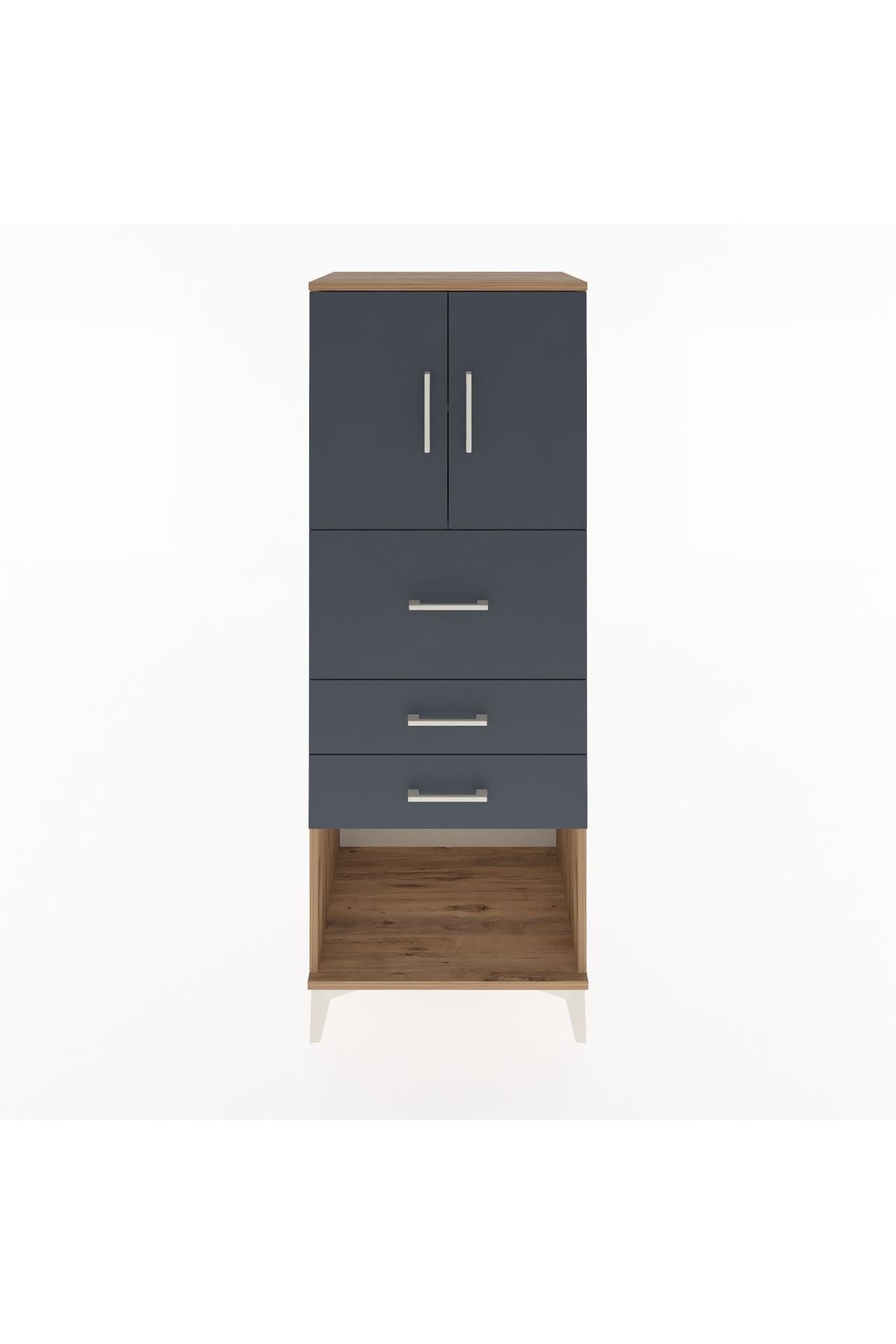 Hyperion Dolap 2 Raflı 3 Çekmeceli 2 Kapaklı 60x44x163 - S53M057V8B