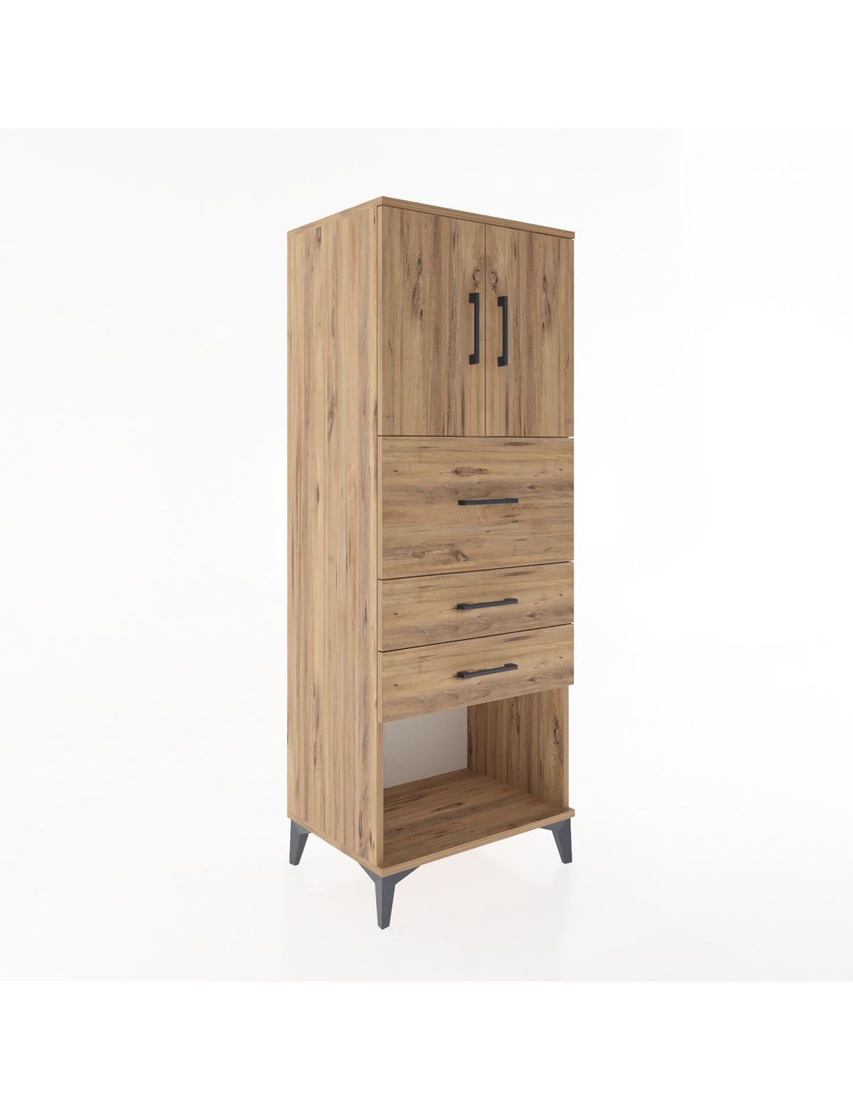 Hyperion Dolap 2 Raflı 3 Çekmeceli 2 Kapaklı 60x44x163 - S53M057V9B