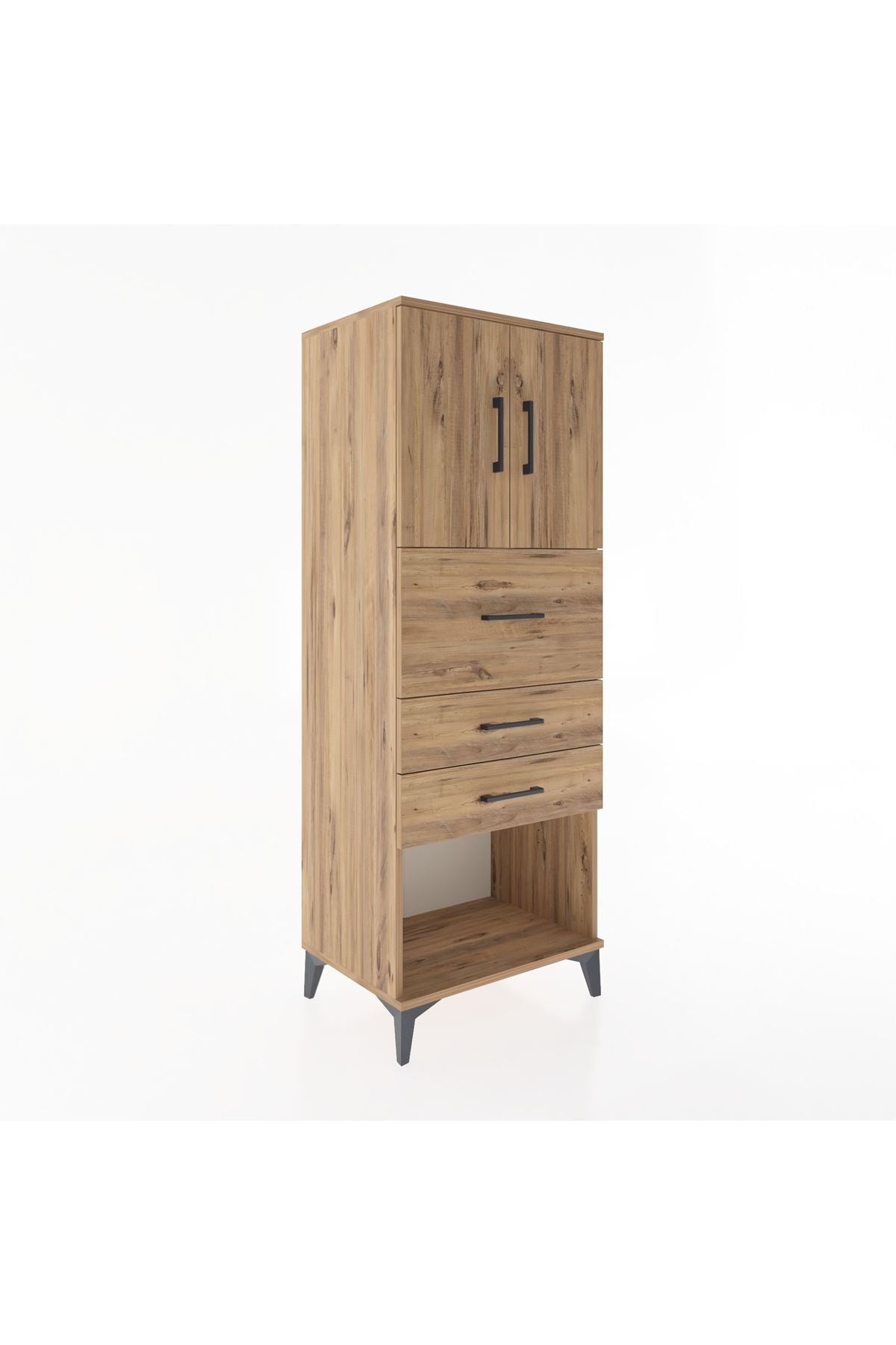 Hyperion Dolap 2 Raflı 3 Çekmeceli 2 Kapaklı 60x44x163 - S53M057V9B
