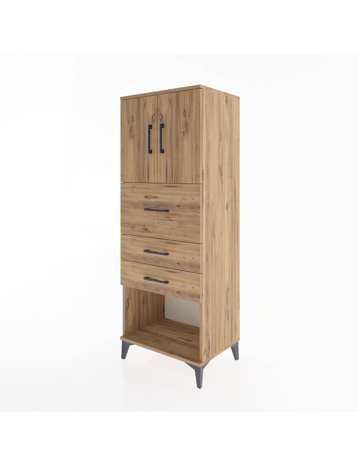 Hyperion Dolap 2 Raflı 3 Çekmeceli 2 Kapaklı 60x44x163 - S53M057V9B