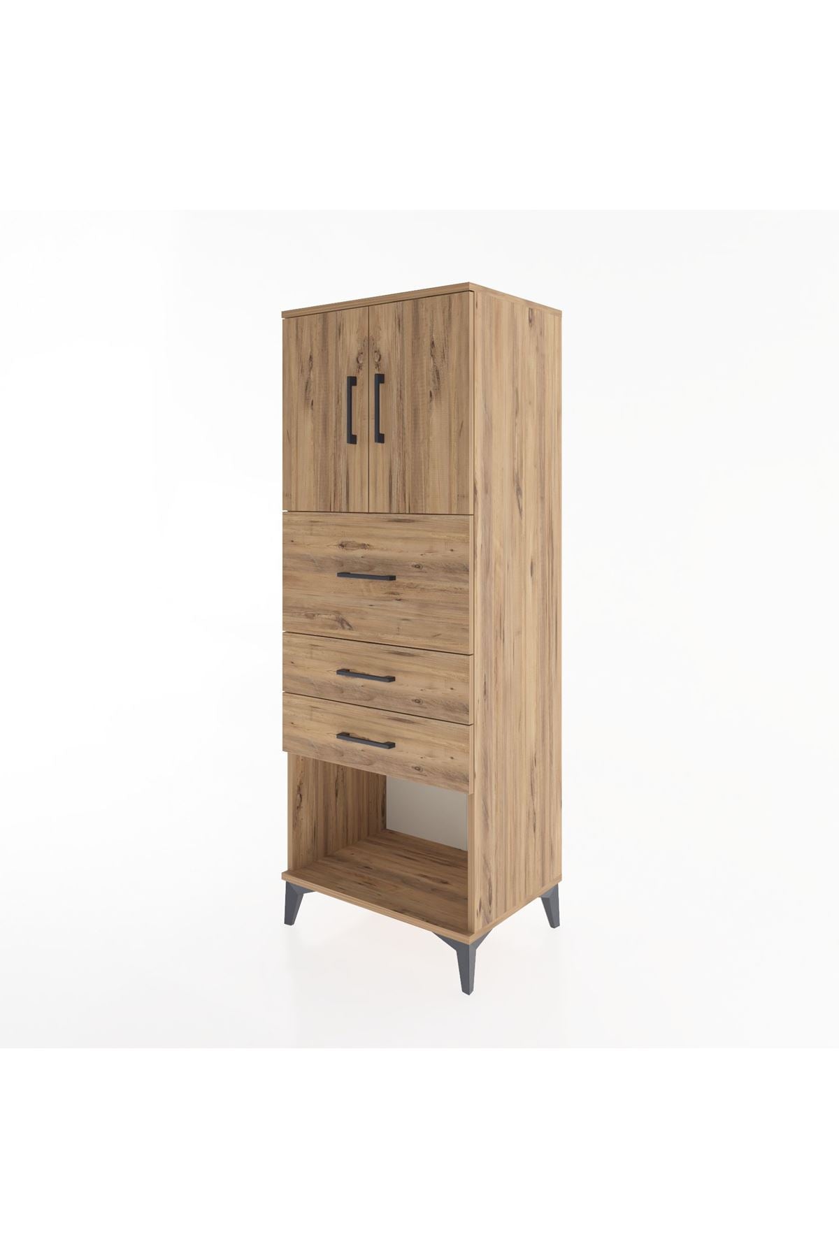 Hyperion Dolap 2 Raflı 3 Çekmeceli 2 Kapaklı 60x44x163 - S53M057V9B
