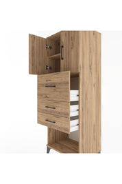 Hyperion Dolap 2 Raflı 3 Çekmeceli 2 Kapaklı 60x44x163 - S53M057V9B