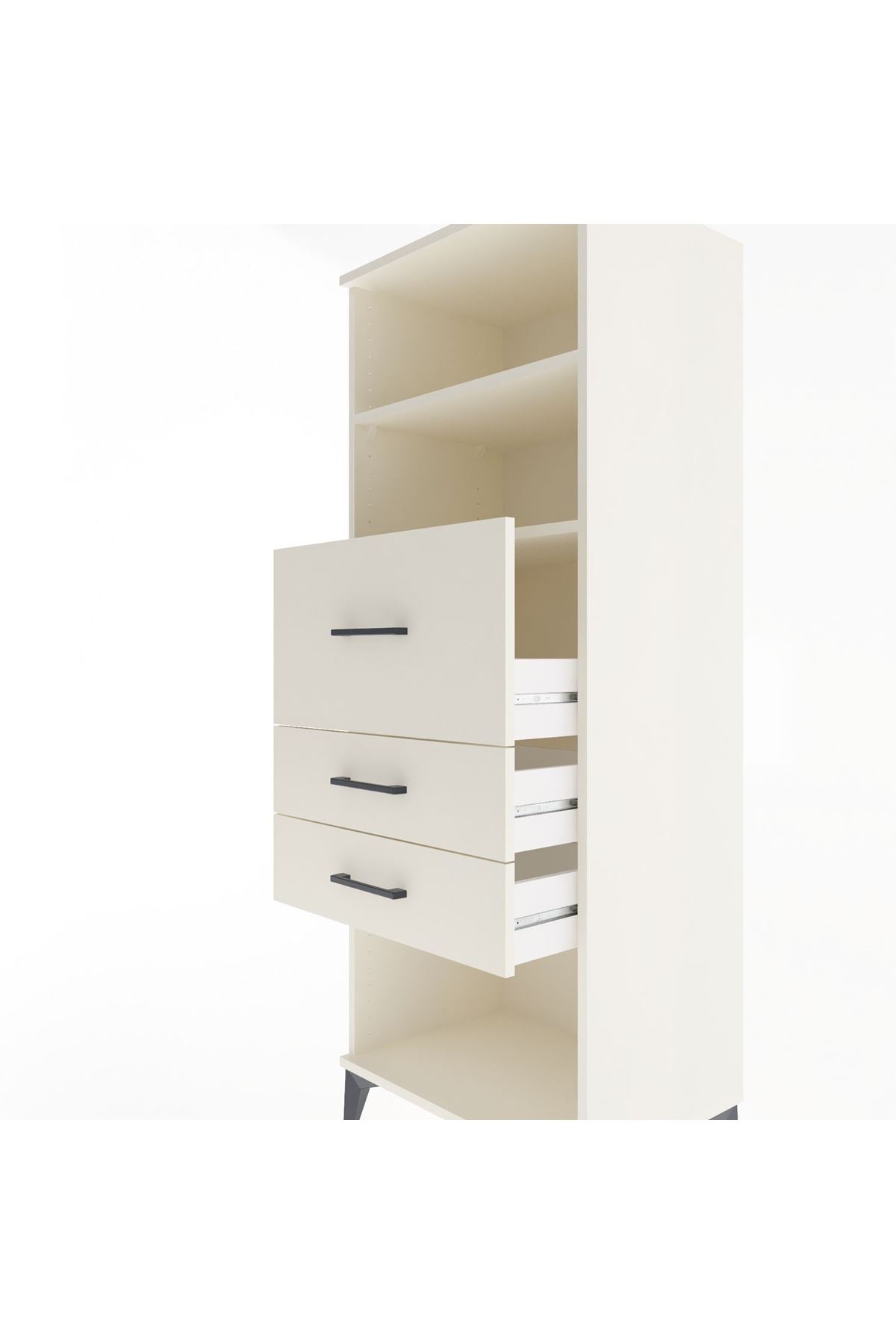 Hyperion Dolap 2 Raflı 3 Çekmeceli 60x44x163 - S53M058V1B