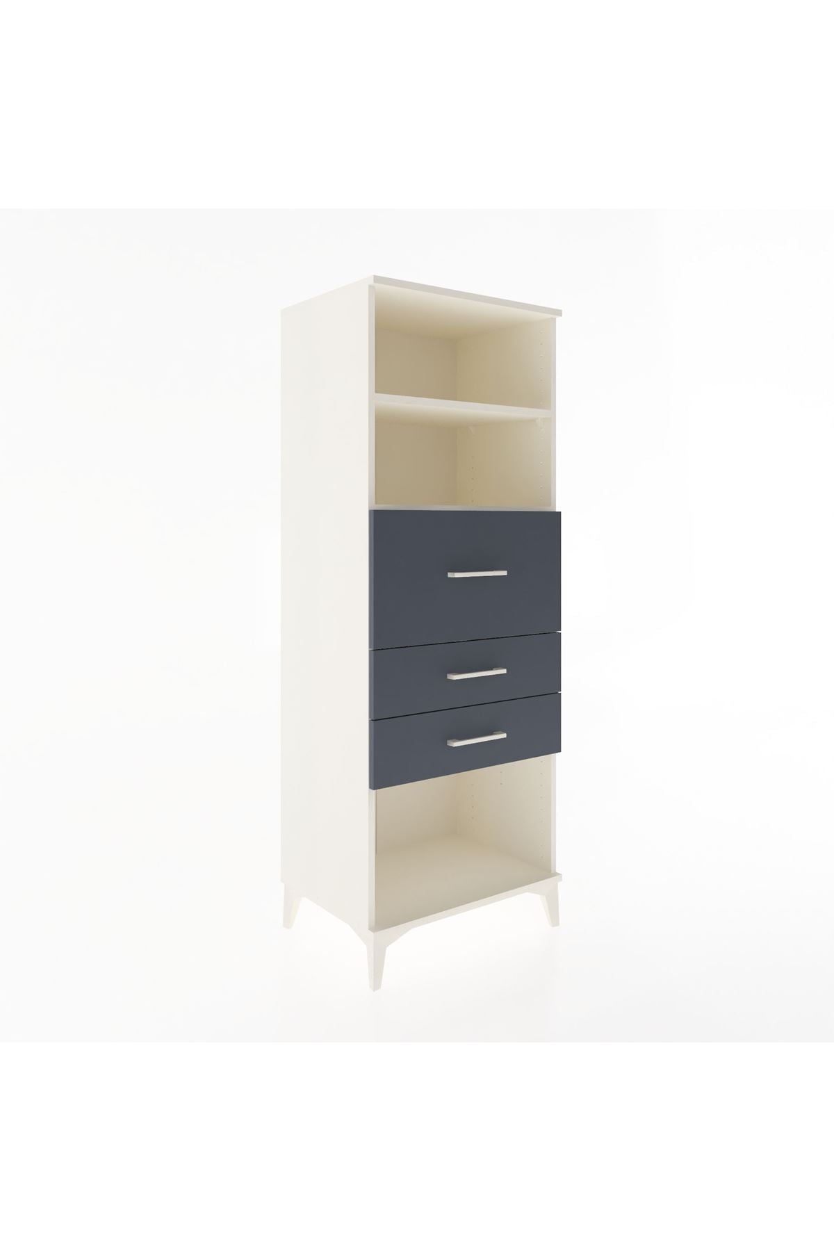 Hyperion Dolap 2 Raflı 3 Çekmeceli 60x44x163 - S53M058V2B