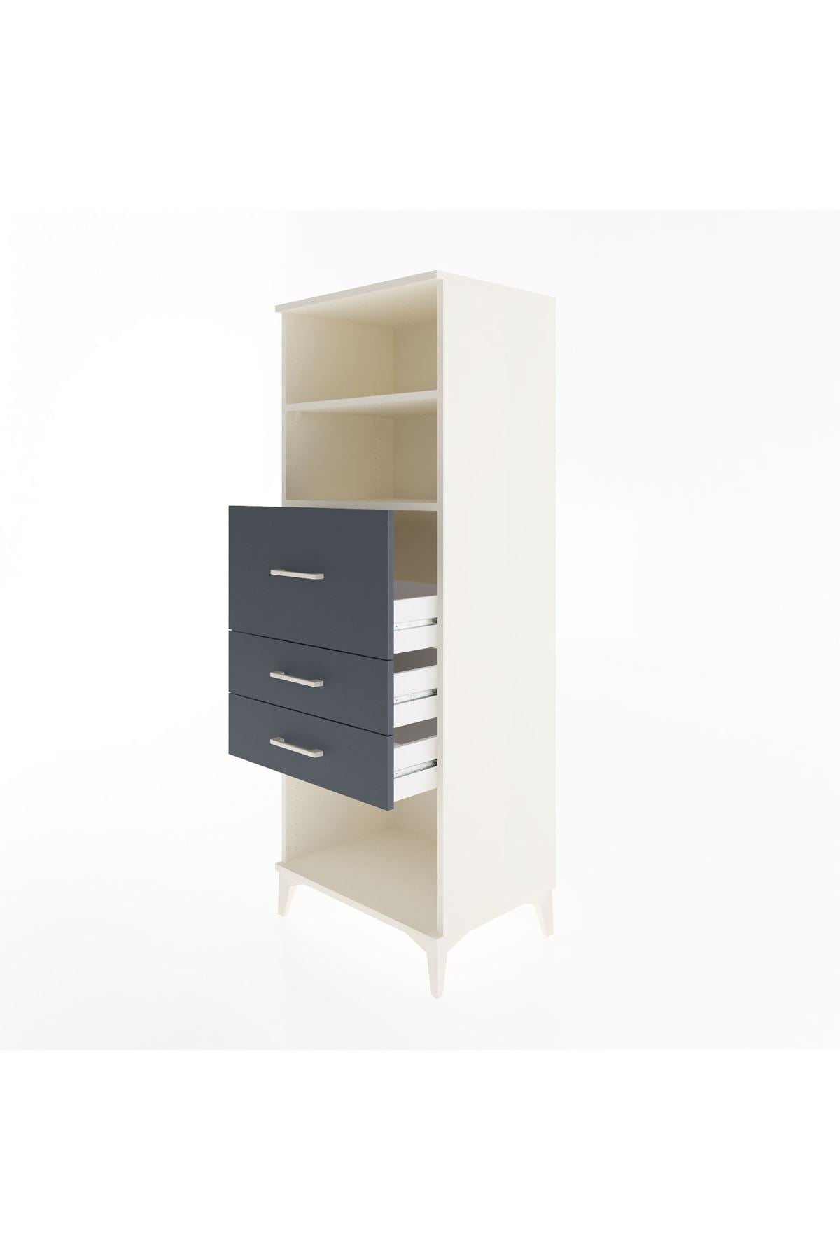 Hyperion Dolap 2 Raflı 3 Çekmeceli 60x44x163 - S53M058V2B