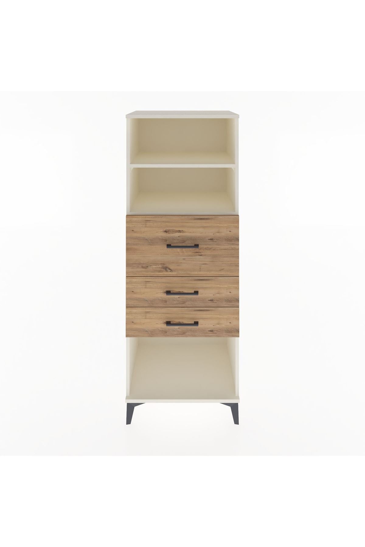 Hyperion Dolap 2 Raflı 3 Çekmeceli 60x44x163 - S53M058V3B