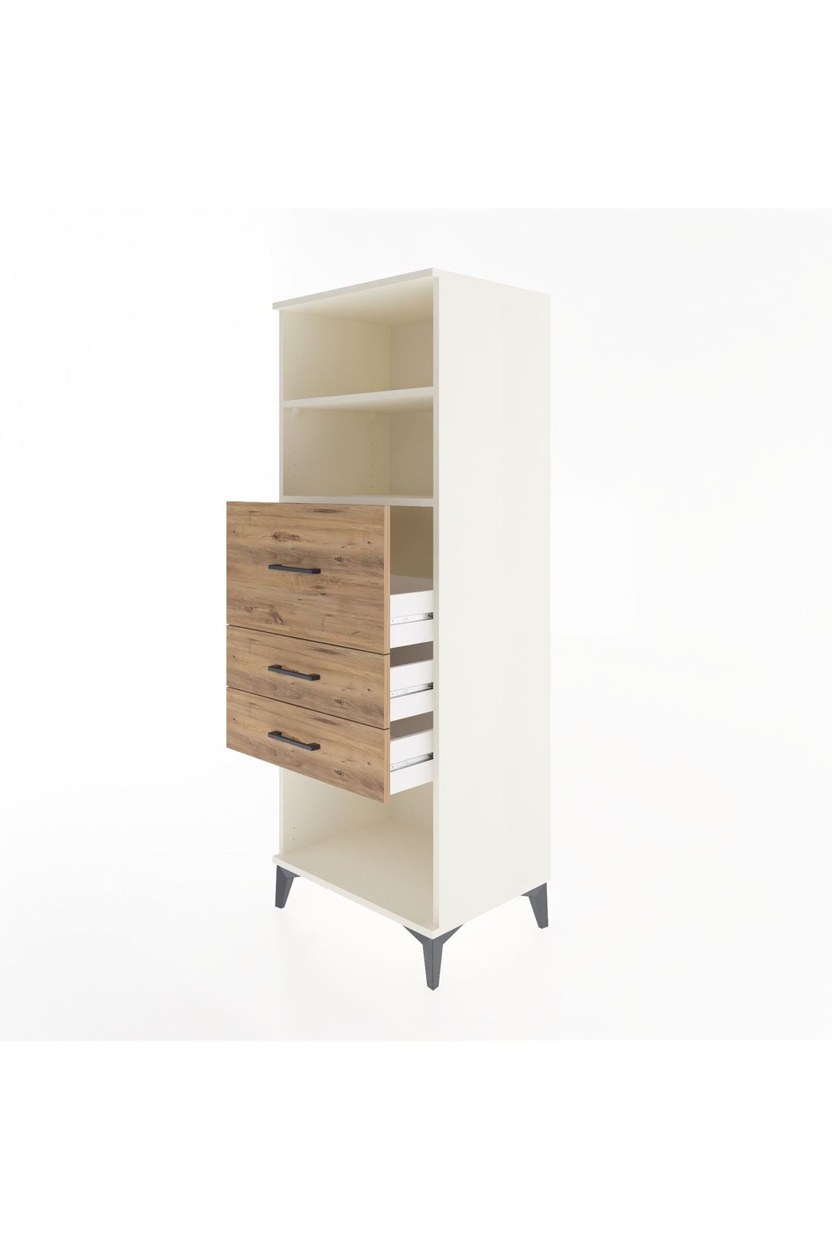 Hyperion Dolap 2 Raflı 3 Çekmeceli 60x44x163 - S53M058V3B