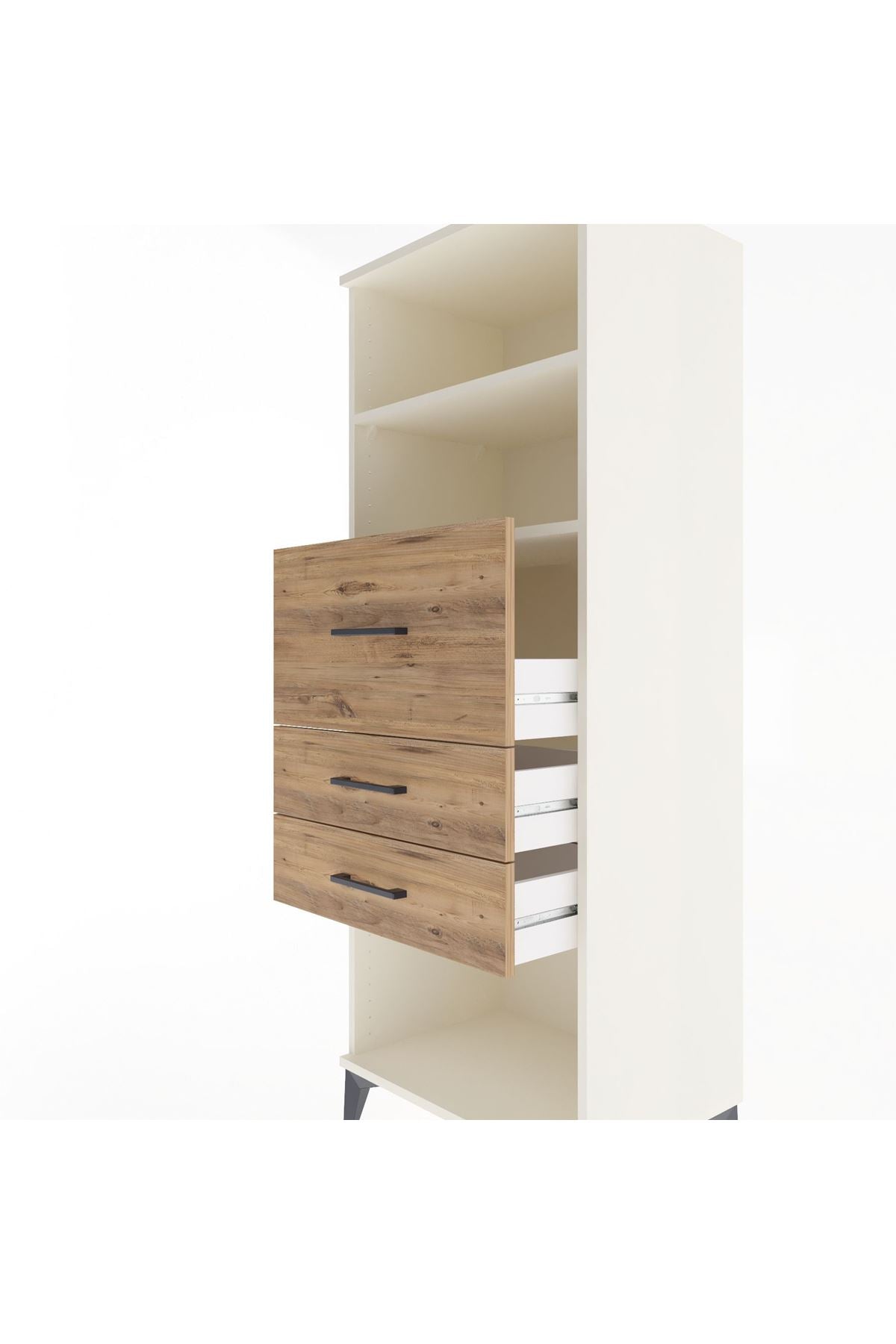 Hyperion Dolap 2 Raflı 3 Çekmeceli 60x44x163 - S53M058V3B