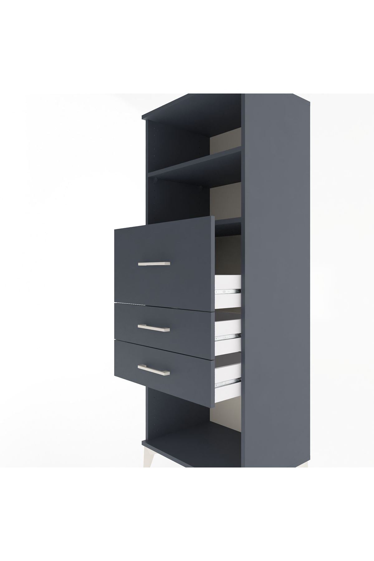 Hyperion Dolap 2 Raflı 3 Çekmeceli 60x44x163 - S53M058V5B