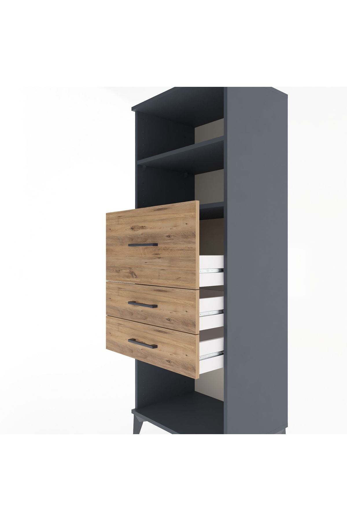 Hyperion Dolap 2 Raflı 3 Çekmeceli 60x44x163 - S53M058V6B