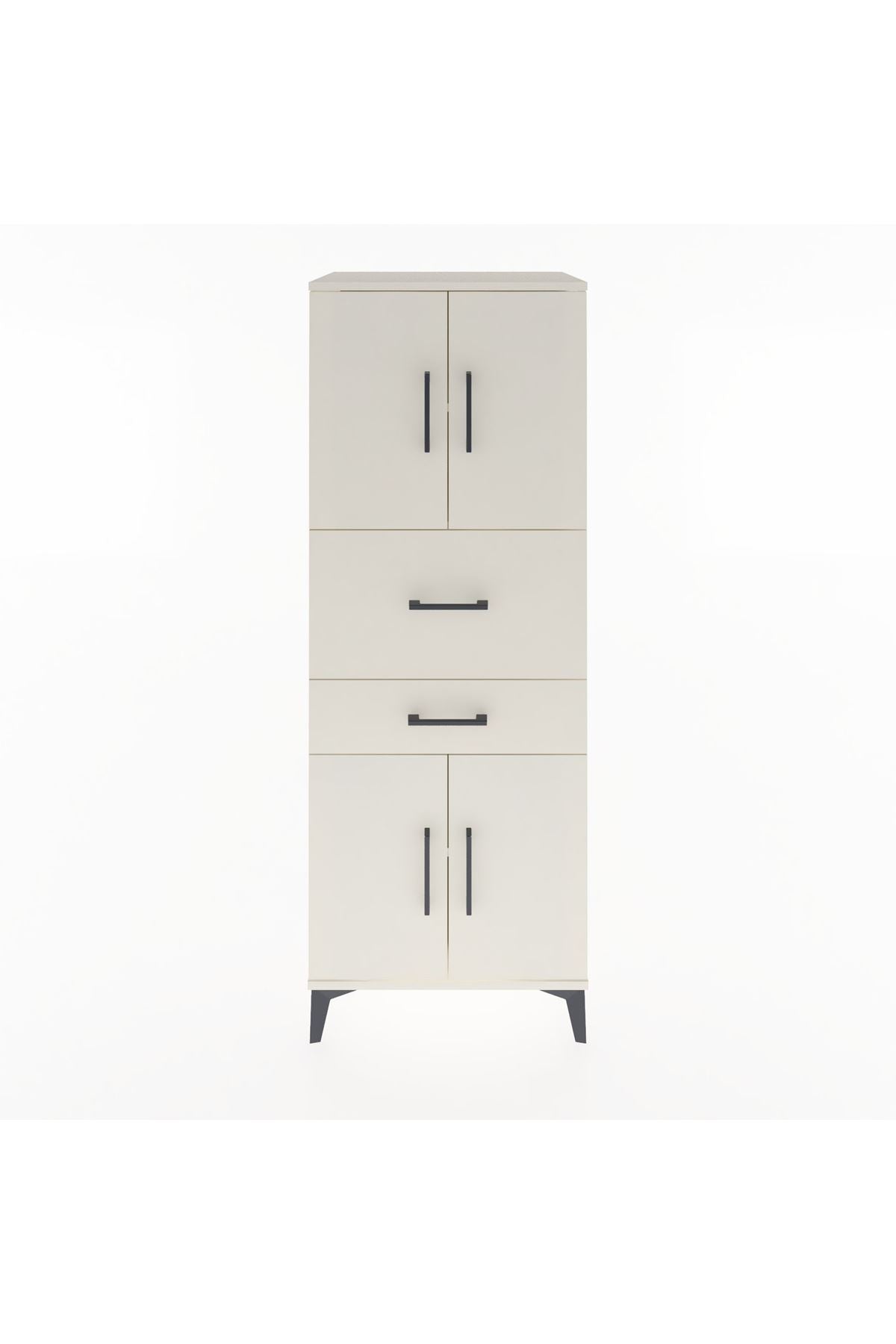 Hyperion Dolap 3 Raflı 2 Çekmeceli 4 Kapaklı 60x44x163 - S53M059V1B