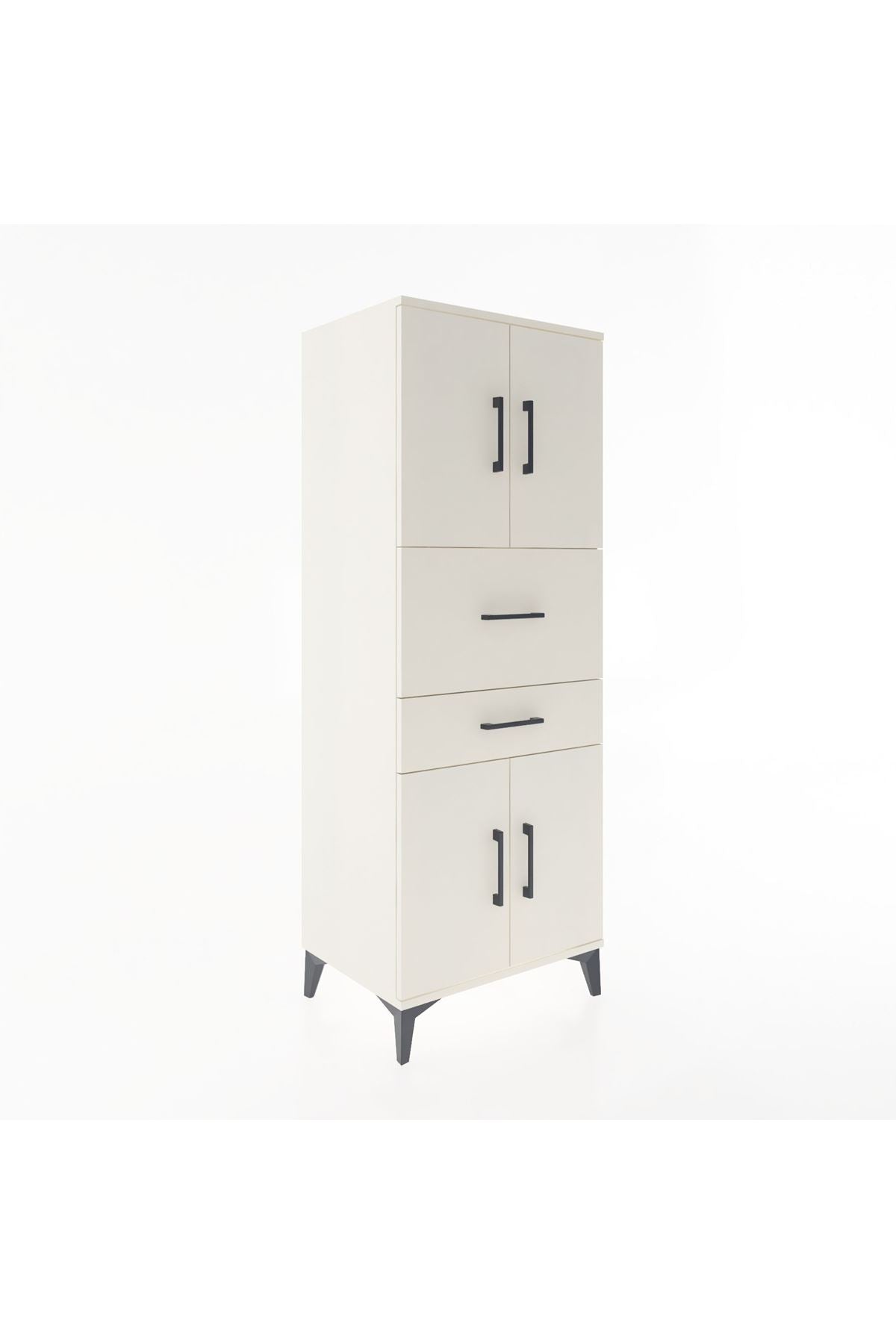 Hyperion Dolap 3 Raflı 2 Çekmeceli 4 Kapaklı 60x44x163 - S53M059V1B