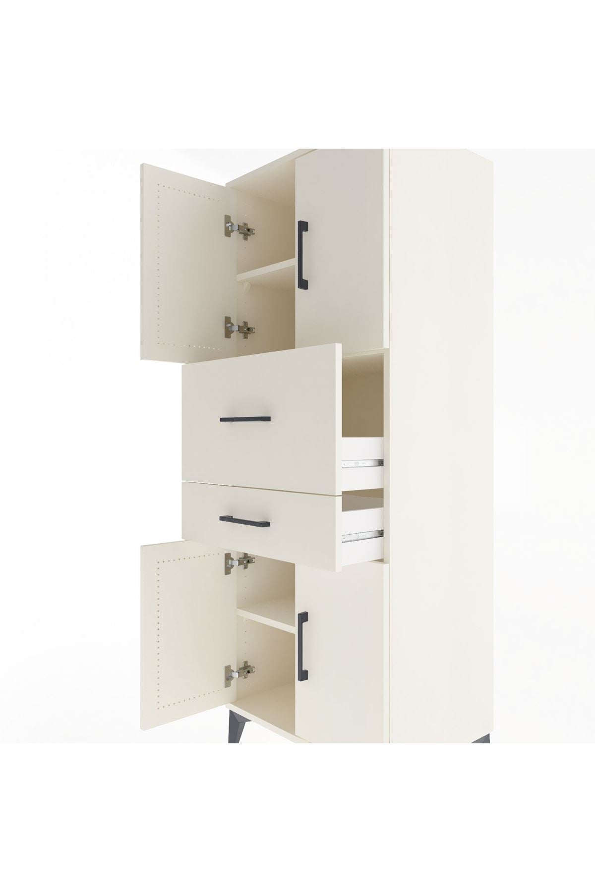 Hyperion Dolap 3 Raflı 2 Çekmeceli 4 Kapaklı 60x44x163 - S53M059V1B