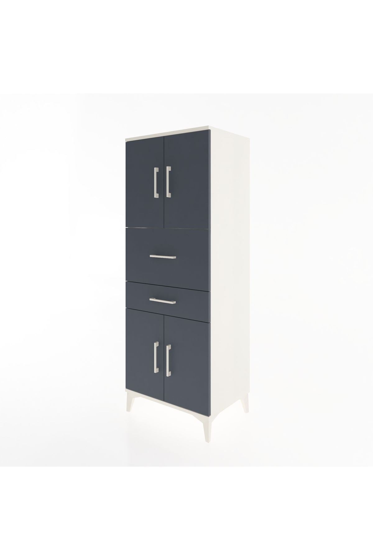 Hyperion Dolap 3 Raflı 2 Çekmeceli 4 Kapaklı 60x44x163 - S53M059V2B