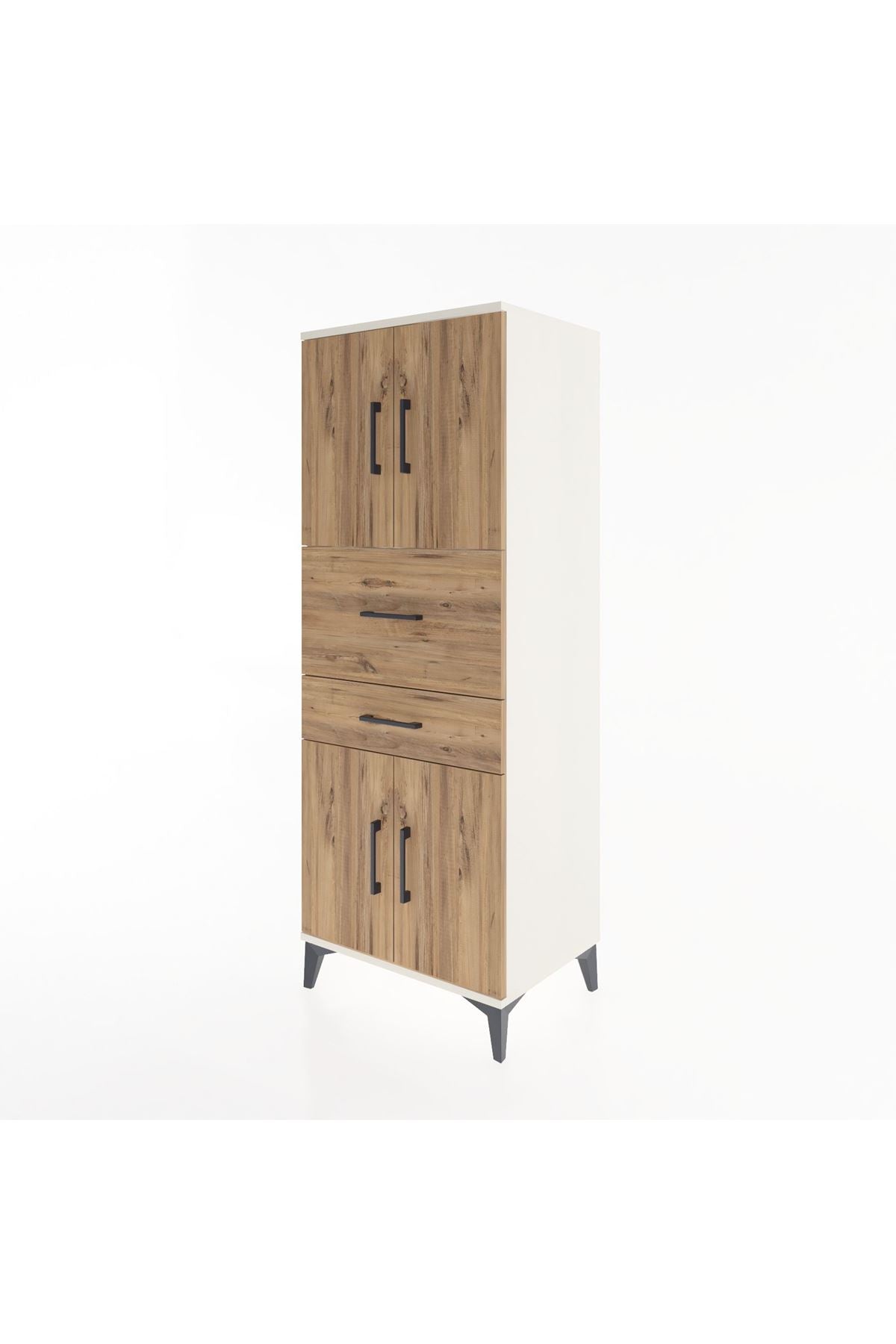 Hyperion Dolap 3 Raflı 2 Çekmeceli 4 Kapaklı 60x44x163 - S53M059V3B