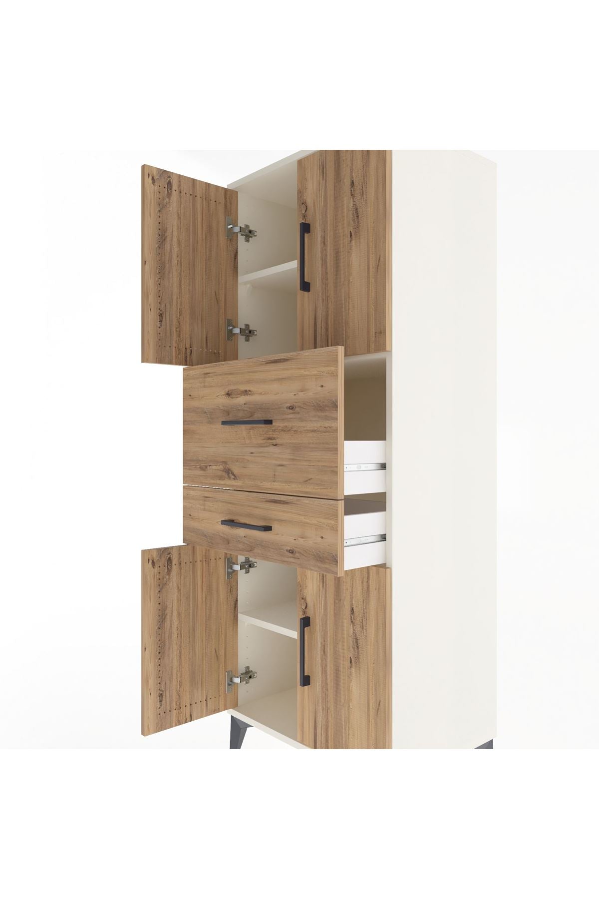 Hyperion Dolap 3 Raflı 2 Çekmeceli 4 Kapaklı 60x44x163 - S53M059V3B