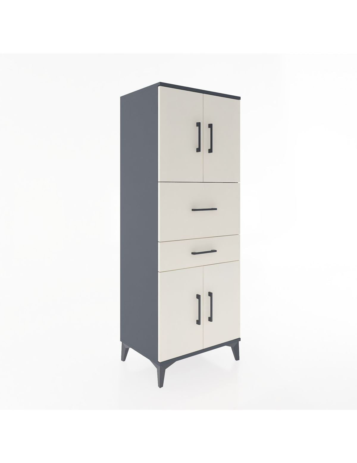 Hyperion Dolap 3 Raflı 2 Çekmeceli 4 Kapaklı 60x44x163 - S53M059V4B