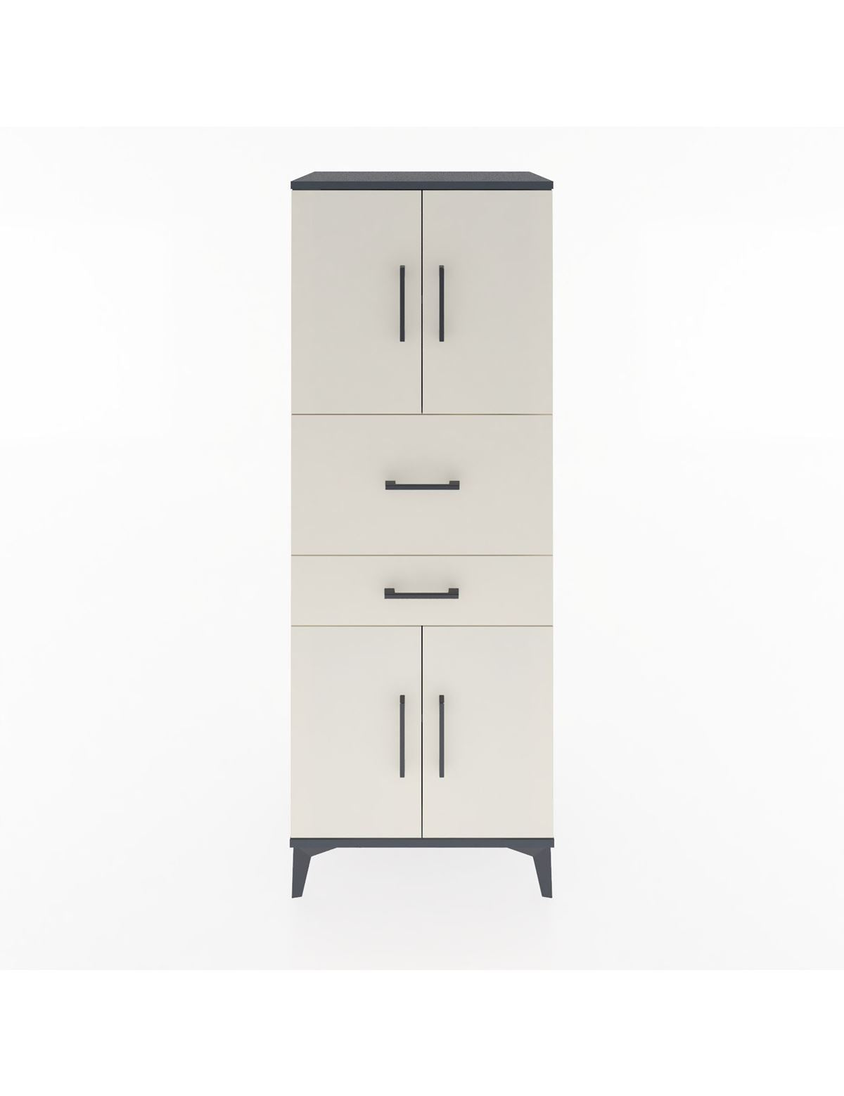 Hyperion Dolap 3 Raflı 2 Çekmeceli 4 Kapaklı 60x44x163 - S53M059V4B