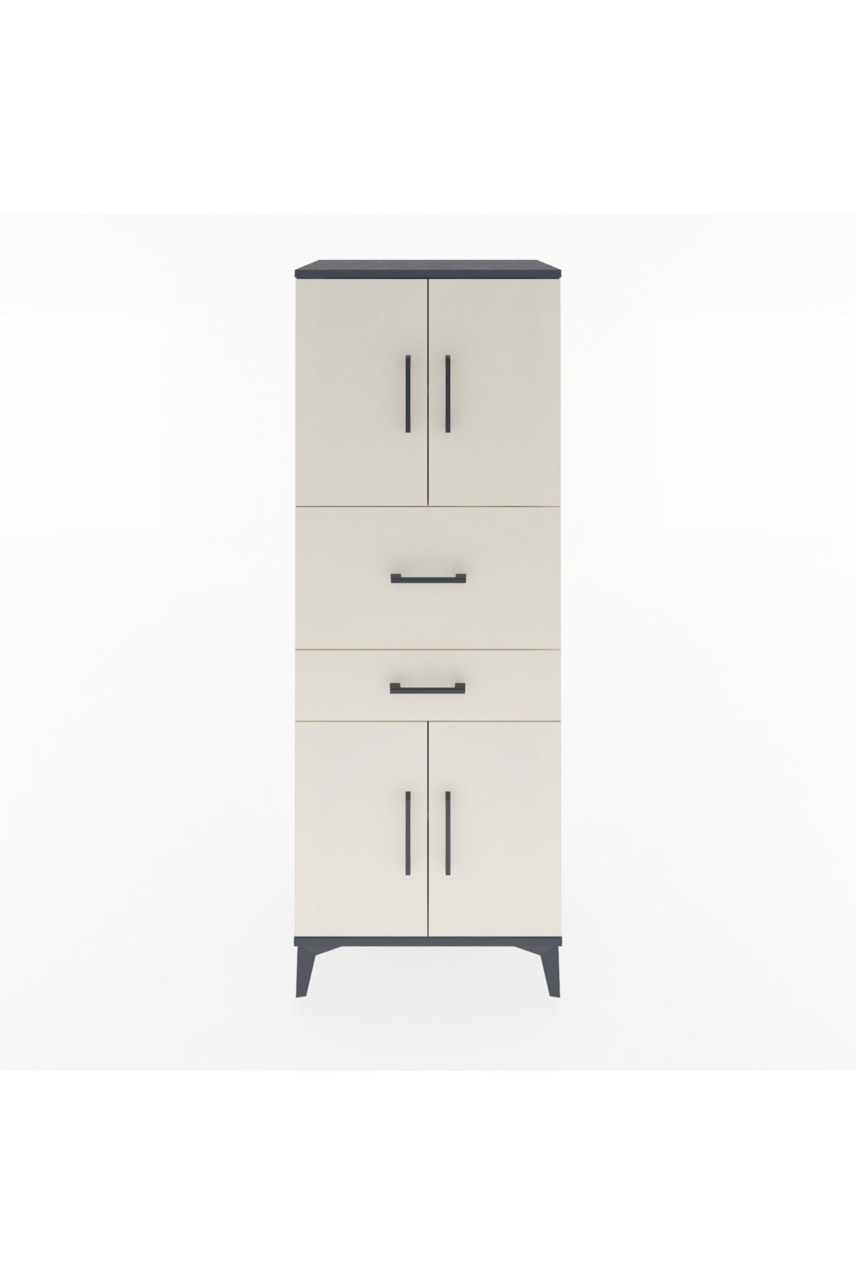 Hyperion Dolap 3 Raflı 2 Çekmeceli 4 Kapaklı 60x44x163 - S53M059V4B
