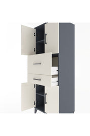 Hyperion Dolap 3 Raflı 2 Çekmeceli 4 Kapaklı 60x44x163 - S53M059V4B