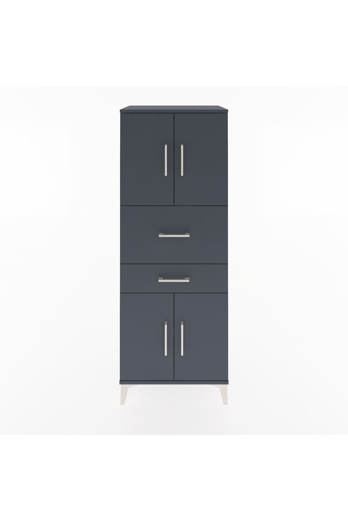Hyperion Dolap 3 Raflı 2 Çekmeceli 4 Kapaklı 60x44x163 - S53M059V5B