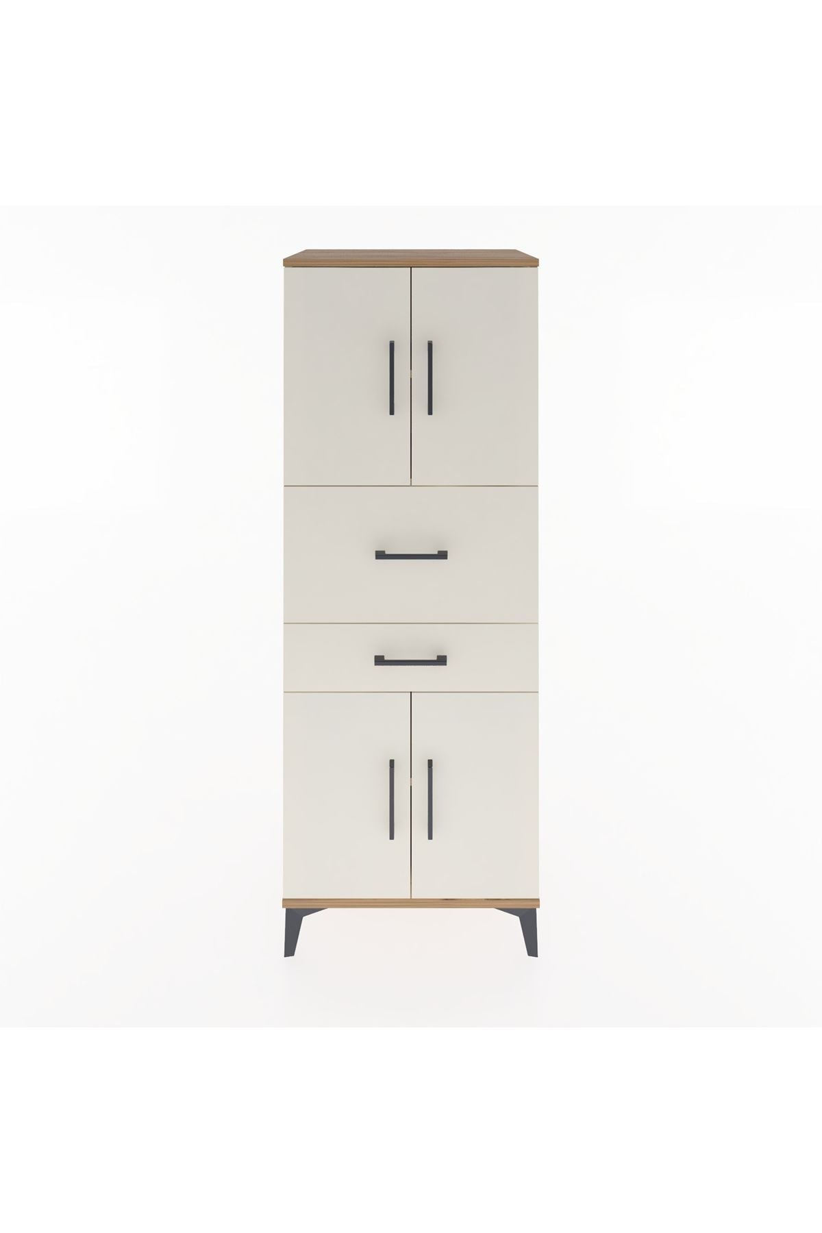 Hyperion Dolap 3 Raflı 2 Çekmeceli 4 Kapaklı 60x44x163 - S53M059V7B