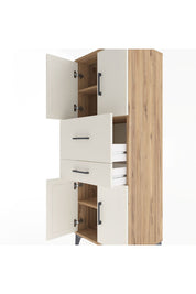 Hyperion Dolap 3 Raflı 2 Çekmeceli 4 Kapaklı 60x44x163 - S53M059V7B