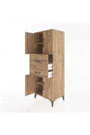 Hyperion Dolap 3 Raflı 2 Çekmeceli 4 Kapaklı 60x44x163 - S53M059V9B